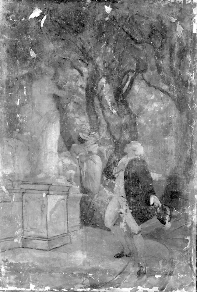 Gentiluomo in giardino - Museo Amos Cassioli, Asciano, Siena